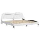 vidaXL fehér műbőr ágykeret Viana matrac nélkül 200x200 cm