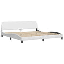 vidaXL fehér műbőr ágykeret Viana matrac nélkül 200x200 cm