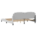 vidaXL fehér műbőr ágykeret Viana matrac nélkül 200x200 cm