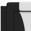 vidaXL fekete és fehér műbőr ágykeret Viana matrac nélkül 200x200 cm