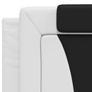 vidaXL fehér és fekete műbőr ágykeret Viana matrac nélkül 200x200 cm