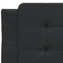 vidaXL fekete műbőr ágykeret fejtámlával 90x190 cm