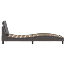 vidaXL szürke műbőr ágykeret matrac nélkül Zadar 100 x 200 cm