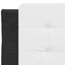 vidaXL fekete és fehér műbőr ágykeret matrac nélkül Zadar 100x200 cm
