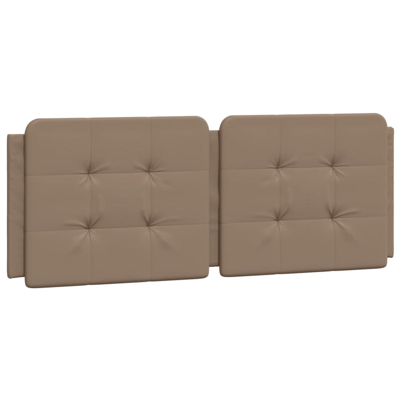 vidaXL cappuccino színű műbőr ágykeret fejtámlával 120x200 cm