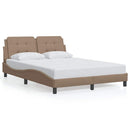 vidaXL cappuccino színű műbőr ágykeret matrac nélkül Zadar 140x190 cm