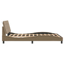 vidaXL cappuccino színű műbőr ágykeret matrac nélkül Zadar 140x190 cm