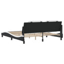 vidaXL fekete és fehér műbőr ágykeret matrac nélkül Zadar 180x200 cm