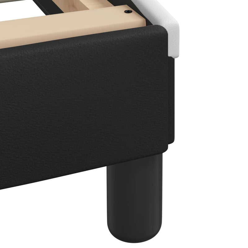 vidaXL fekete és fehér műbőr ágykeret matrac nélkül Zadar 180x200 cm