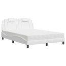 vidaXL fehér műbőr ágy Viana matraccal 140x190 cm