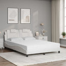 vidaXL fehér műbőr ágy Viana matraccal 140x190 cm