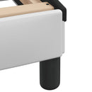 vidaXL fehér és fekete műbőr ágy Viana matraccal 140 x 190 cm