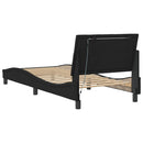 vidaXL fekete bársony ágykeret LED-ekkel matrac nélkül Hanko 90 x 190 cm