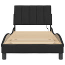 vidaXL fekete bársony ágykeret LED-ekkel matrac nélkül Hanko 90 x 200 cm