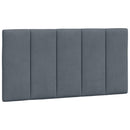 vidaXL sötétszürke bársony ágykeret LED-ekkel matrac nélkül Hanko 100 x 200 cm