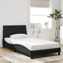 vidaXL fekete bársony ágykeret LED-ekkel matrac nélkül Hanko 100 x 200 cm