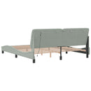 vidaXL világosszürke bársony ágykeret LED-ekkel matrac nélkül 180 x 200 cm