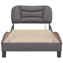 vidaXL szürke ágykeret LED-ekkel matrac nélkül Hvar 80 x 200 cm