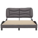 vidaXL szürke ágykeret LED-ekkel matrac nélkül Hvar 140 x 200 cm