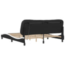 vidaXL fekete és fehér ágykeret LED-ekkel matrac nélkül Hvar 180 x 200 cm