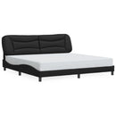 vidaXL fekete ágykeret LED-ekkel matrac nélkül Hvar 200x200 cm