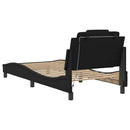 vidaXL fekete ágykeret Viana LED-ekkel matrac nélkül 80 x 200 cm