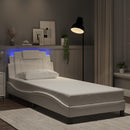 vidaXL fehér ágykeret Viana LED-ekkel matrac nélkül 80 x 200 cm