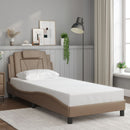 vidaXL cappuccino színű ágykeret Viana LED-ekkel matrac nélkül 80 x 200 cm