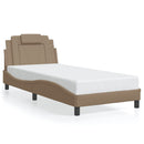 vidaXL cappuccino színű ágykeret Viana LED-ekkel matrac nélkül 80 x 200 cm