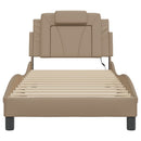 vidaXL cappuccino színű ágykeret Viana LED-ekkel matrac nélkül 80 x 200 cm