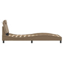 vidaXL cappuccino színű ágykeret Viana LED-ekkel matrac nélkül 80 x 200 cm
