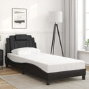 vidaXL fekete ágykeret Viana LED-ekkel matrac nélkül 90x190 cm