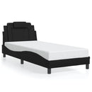 vidaXL fekete ágykeret Viana LED-ekkel matrac nélkül 90x190 cm