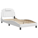 vidaXL fehér ágykeret Viana LED-ekkel matrac nélkül 90x190 cm