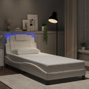 vidaXL fehér ágykeret Viana LED-ekkel matrac nélkül 90x190 cm