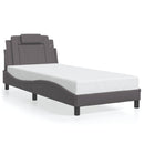vidaXL szürke ágykeret Viana LED-ekkel matrac nélkül 90x190 cm