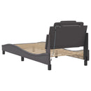 vidaXL szürke ágykeret Viana LED-ekkel matrac nélkül 90x190 cm