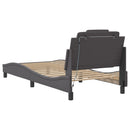 vidaXL szürke ágykeret Viana LED-ekkel matrac nélkül 90 x 200 cm