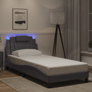 vidaXL szürke ágykeret Viana LED-ekkel matrac nélkül 90 x 200 cm