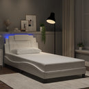 vidaXL fehér ágykeret Viana LED-ekkel matrac nélkül 100 x 200 cm