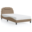 vidaXL cappuccino színű ágykeret Viana LED-ekkel matrac nélkül 100 x 200 cm