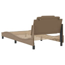 vidaXL cappuccino színű ágykeret Viana LED-ekkel matrac nélkül 100 x 200 cm