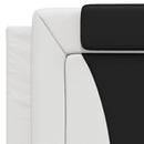 vidaXL fehér és fekete ágykeret Viana LED-ekkel matrac nélkül 100 x 200 cm