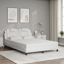 vidaXL fehér ágykeret Viana LED-ekkel matrac nélkül 120 x 200 cm