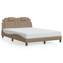 vidaXL cappuccino színű ágykeret Viana LED-ekkel matrac nélkül 120 x 200 cm
