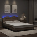 vidaXL cappuccino színű ágykeret Viana LED-ekkel matrac nélkül 120 x 200 cm