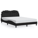 vidaXL fekete ágykeret Viana LED-ekkel matrac nélkül 140 x 190 cm