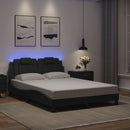 vidaXL szürke ágykeret Viana LED-ekkel matrac nélkül 140 x 190 cm