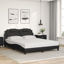vidaXL fekete ágykeret Viana LED-ekkel matrac nélkül 160 x 200 cm