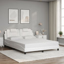 vidaXL fehér ágykeret Viana LED-ekkel matrac nélkül 160 x 200 cm